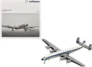 Lockheed L-1649A Super Star Commercial Aircraft "Lufthansa" (D-ALUB) White with Blue 1/200 Diecast Model Airplane by Herpa