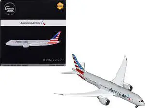 Boeing 787-8 Commercial Aircraft with Flaps Down Gray w/Stripes "Gemini 200" Series 1/200 Diecast Model Airplane by GeminiJets