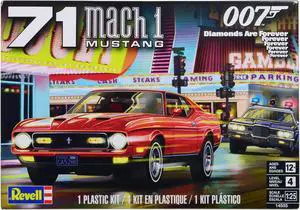 Level 4 Model Kit 1971 Ford Mustang Mach 1 James Bond 007 "Diamonds Are Forever" (1971) Movie 1/25 Scale Model by Revell