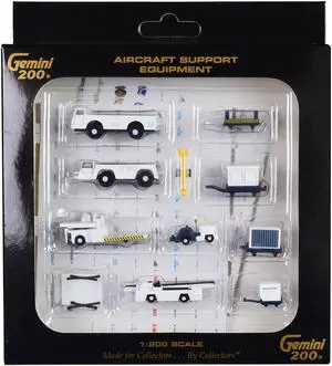 Airport Support Equipment Set of 10 pieces "Gemini 200" Series Diecast Models by GeminiJets