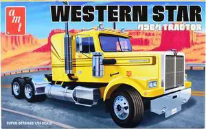 Skill 3 Model Kit Western Star 4964 Truck Tractor 1/24 Scale Model by AMT