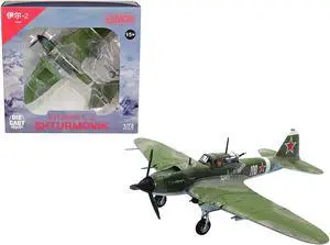 Ilyushin IL-2M3 Sturmovik Aircraft #100 Green Camouflage Soviet Air Force 1/72 Diecast Model Airplane by Legion