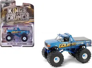 1992 Ford F-250 Monster Truck Blue Metallic "Goliaths Revenge" "Kings of Crunch" Series 15 1/64 Diecast Model Car by Greenlight