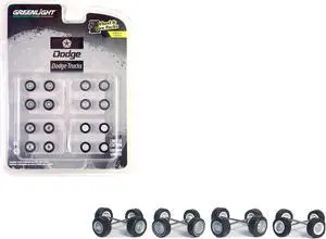 "First Generation (1981-93) Dodge Trucks" Wheels and Tires Multipack Set "Wheel & Tire Packs" Series 8 1/64 by Greenlight
