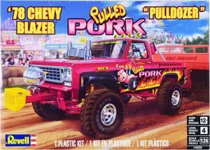 Level 4 Model Kit 1978 Chevrolet Blazer Pickup Truck "Pulled Pork Pulldozer" 1/24 Scale Model by Revell
