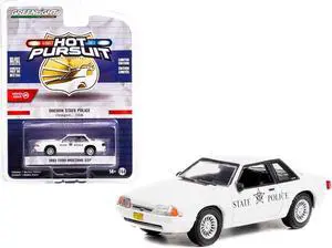 1993 Ford Mustang SSP Police White "Oregon State Police" "Hot Pursuit" Series 41 1/64 Diecast Model Car by Greenlight