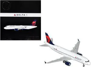 Airbus A320 Commercial Aircraft Delta Air Lines White w/Red & Blue Tail "Gemini 200" 1/200 Diecast Model Airplane by GeminiJets
