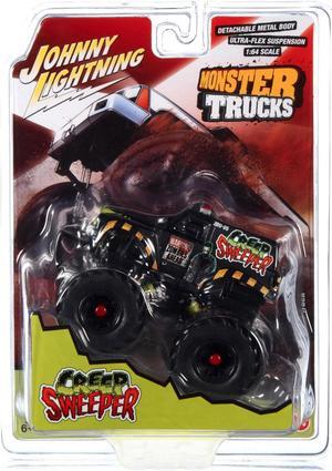 "Creep Sweeper" Monster Truck "Zombie Response Unit" with Black Wheels 1/64 Diecast Model by Johnny Lightning