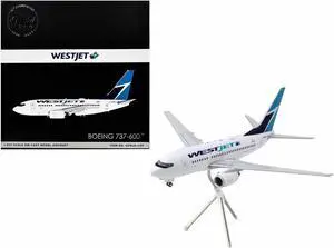 Boeing 737-600 Commercial Aircraft "WestJet" White with Blue Tail "Gemini 200" Series 1/200 Diecast Model Airplane by GeminiJets