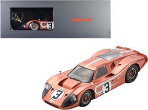Ford GT40 MK IV #3 Mario Andretti - Lucien Bianchi "24 Hours Le Mans" (1967) with Acrylic Display Case 1/18 Model Car by Spark