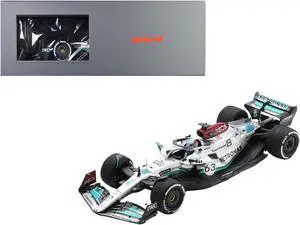 Mercedes-AMG W13 E Performance #63 "Petronas" Formula One F1 Belgian GP (2022) with Acrylic Display Case 1/18 Model Car by Spark