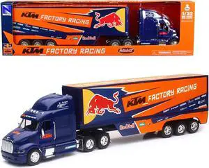 Peterbilt 387 Truck Dark Blue "Red Bull - KTM Factory Racing" 1/32 Diecast Model by New Ray