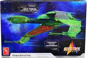 Skill 2 Model Kit Klingon Bird-of-Prey Spacecraft "Star Trek III: The Search For Spock" (1984) Movie 1/350 Scale Model by AMT