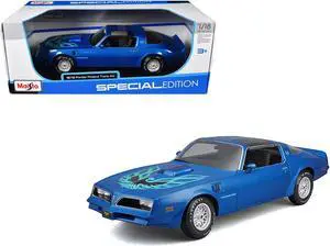 1978 Pontiac Firebird Trans Am Blue Metallic with Hood Graphics "Special Edition" Series 1/18 Diecast Model Car by Maisto