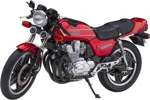 Honda CB750F Motorcycle Red with Helmet "Baribari Legend" (1986) OVA 1/12 Model by Autoart