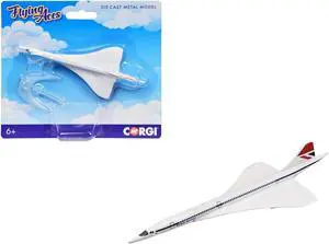 BAe/Aerospatiale Concorde Commercial Aircraft "British Airways" White "Flyin Aces" Series Diecast Model by Corgi