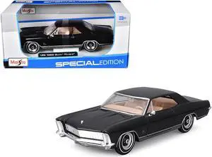 1965 Buick Riviera Gran Sport Black Metallic "Special Edition" Series 1/26 Die Cast Model Car by Maisto