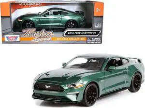 2018 Ford Mustang GT 5.0 Green Metallic 1/24 Diecast Model Car by Motormax