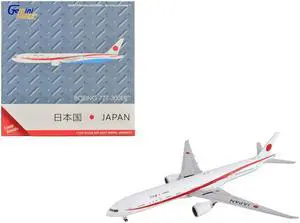 Boeing 777-300ER Aircraft "Japan Air Self-Defense Force" White w/Red "Gemini Macs" 1/400 Diecast Model Airplane by GeminiJets