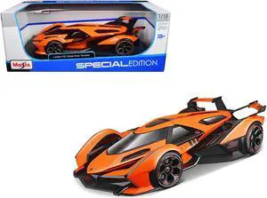 Lamborghini V12 Vision Gran Turismo Orange Metallic "Special Edition" 1/18 Diecast Model Car by Maisto