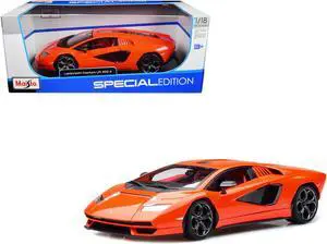 Lamborghini Countach LPI 800-4 Orange with Red Interior "Special Edition" 1/18 Diecast Model Car by Maisto
