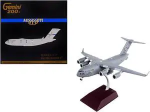Boeing C-17 Globemaster III Transport Aircraft "Mississippi Air National Guard" USAF 1/200 Diecast Model Airplane by GeminiJets