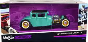 1929 Ford Model A Green with Matt Black Top "Outlaws" Series 1/24 Diecast Model Car by Maisto