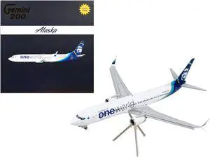 Boeing 737-900ER Commercial Aircraft with Flaps Down "Alaska Airlines" White w/Blue 1/200 Diecast Model Airplane by GeminiJets