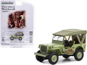 1945 Willys MB Jeep Light Green "U.S. Army" "Norman Rockwell" Series 5 1/64 Diecast Model Car by Greenlight