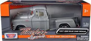 1957 GMC Blue Chip Pickup Truck Gray "Timeless Legends" Series 1/24 Diecast Model Car by Motormax