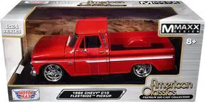 1966 Chevrolet C10 Fleetside Pickup Truck Red "Maxx Design" "American Classics" Series 1/24 Diecast Model Car by Motormax