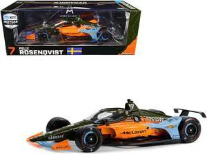 Dallara IndyCar #7 "UNDEFEATED" Arrow McLaren SP Indianapolis 500 "NTT IndyCar Series" 2022 1/18 Diecast Model Car by Greenlight