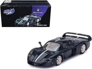 Maserati MC12 Stradale Blue Metallic with White Stripe 1/64 Die Cast Model Car by BBR
