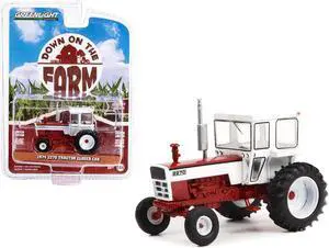 1974 2270 Tractor Closed Cab Red and White "Down on the Farm" Series 7 1/64 Diecast Model by Greenlight