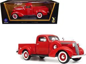 1937 Studebaker Coupe Express Pickup Truck Red 1/18 Diecast Model Car by Road Signature