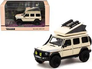 Mercedes-AMG G 63 with Camping Tent Beige "Road64" Series 1/64 Die Cast Model Car by Tarmac Works