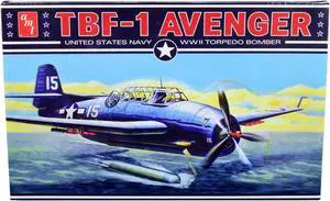 Skill 2 Model Kit Grumman TBF-1 Avenger Torpedo Bomber "United States Navy - WWII" 1/48 Scale Model by AMT