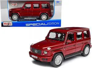 2019 Mercedes Benz G-Class with Sunroof Red Metallic 1/25 Diecast Model Car by Maisto