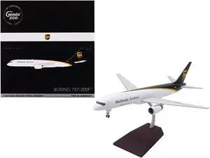 Boeing 757-200 Commercial Aircraft "UPS Worldwide Services" White with Brown Tail 1/200 Diecast Model Airplane by GeminiJets