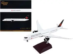 Boeing 787-9 Commercial Aircraft "Air Canada" White w/Black Tail "Gemini 200" Series 1/200 Diecast Model Airplane by GeminiJets