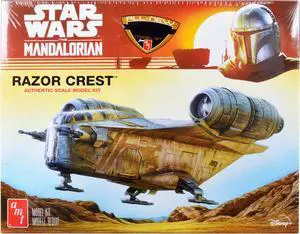 Skill 2 Model Kit Razor Crest Spaceship "Star Wars: The Mandalorian" 1/72 Scale Model by AMT
