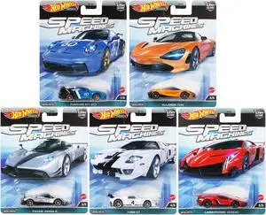 "Speed Machines" 5 piece Set "Car Culture" Series Diecast Model Cars by Hot Wheels