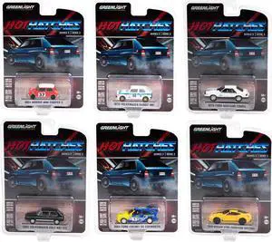 "Hot Hatches" Set of 6 pieces Series 2 1/64 Diecast Model Cars by Greenlight