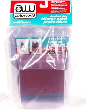 Standard Size 6 Blister Card Protectors for 1/64 Scale Blister Cards by Auto World