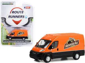 2020 Ram ProMaster 2500 Cargo High Roof Van "Armor All" Orange and Black "Route Runners" 1/64 Diecast Model Car by Greenlight