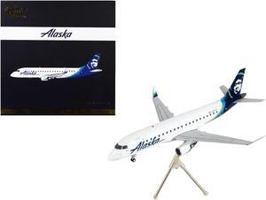 Embraer ERJ-175 Commercial Aircraft "Alaska Airlines" White w/Blue Tail "Gemini 200" 1/200 Diecast Model Airplane by GeminiJets