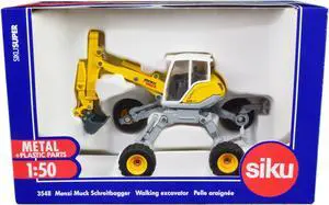 Menzi Muck M545 Walking Excavator Yellow with White Top 1/50 Diecast Model by Siku