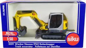 Wacker Neuson ET65 Track Excavator Yellow and Gray 1/50 Diecast Model by Siku
