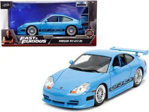 Porsche 911 GT3 RS Light Blue with Black Accents "Fast & Furious" Movie 1/24 Diecast Model Car by Jada