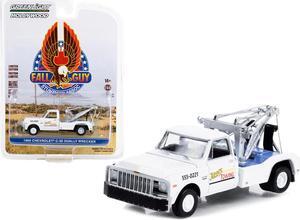 1969 Chevrolet C-30 Dually Wrecker Tow Truck White "Fall Guy Stuntman Association" 1/64 Diecast Model Car by Greenlight